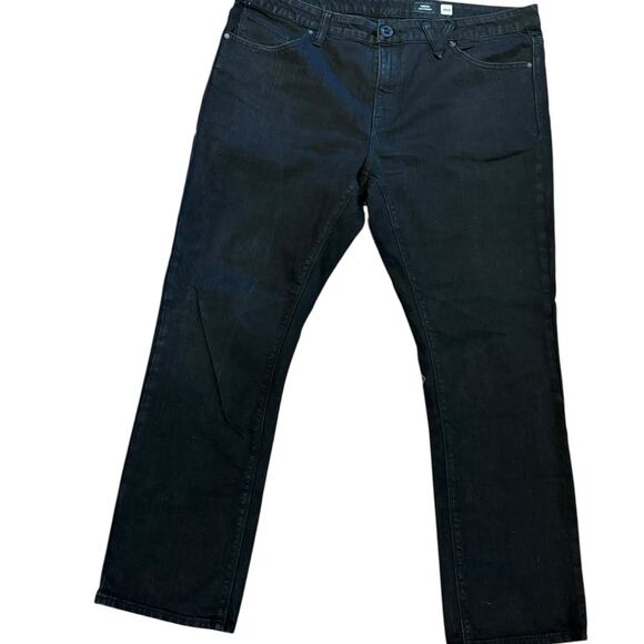 Volcom Vorts Slim Straight Black  Jeans Classic Style Mens Size 40 x 30.5 - Picture 1 of 7